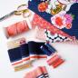 Preview: Baumwollsweat SAKURA Maneki Neko Blue Navy Hamburger Liebe