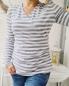 Preview: Baumwolljersey Ahoy Sailor Stripes Mittelgrau-Melange/Weiß