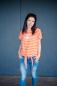 Preview: Baumwolljersey Ahoy Sailor Stripes Luce Rosso/Nude