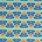 Preview: Baumwoll Organic Druck Digital blau/grün
