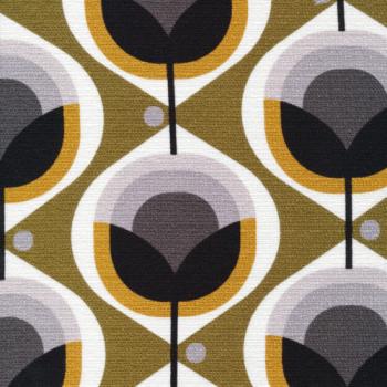 Bio Barkloth MODERN RETRO Gold/Khaki Blume