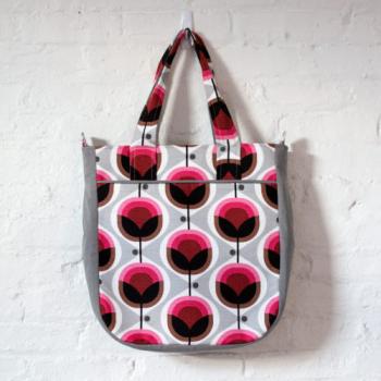 Bio Barkloth MODERN RETRO Pink Blume