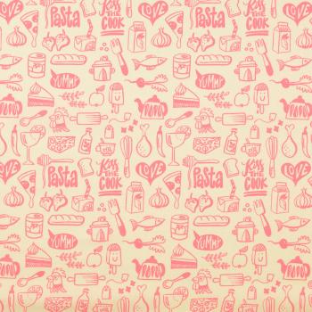 Baumwoll Organic Druck rosa