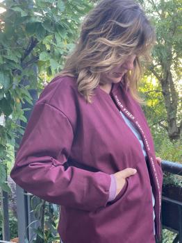 Dry Waxed Organic Cotton Wine red