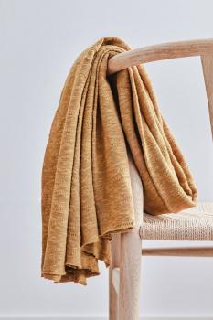 Organic Slub Jacquard Knit Dry mustard