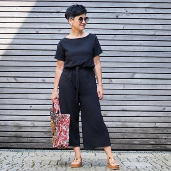 Woven knit BLACK