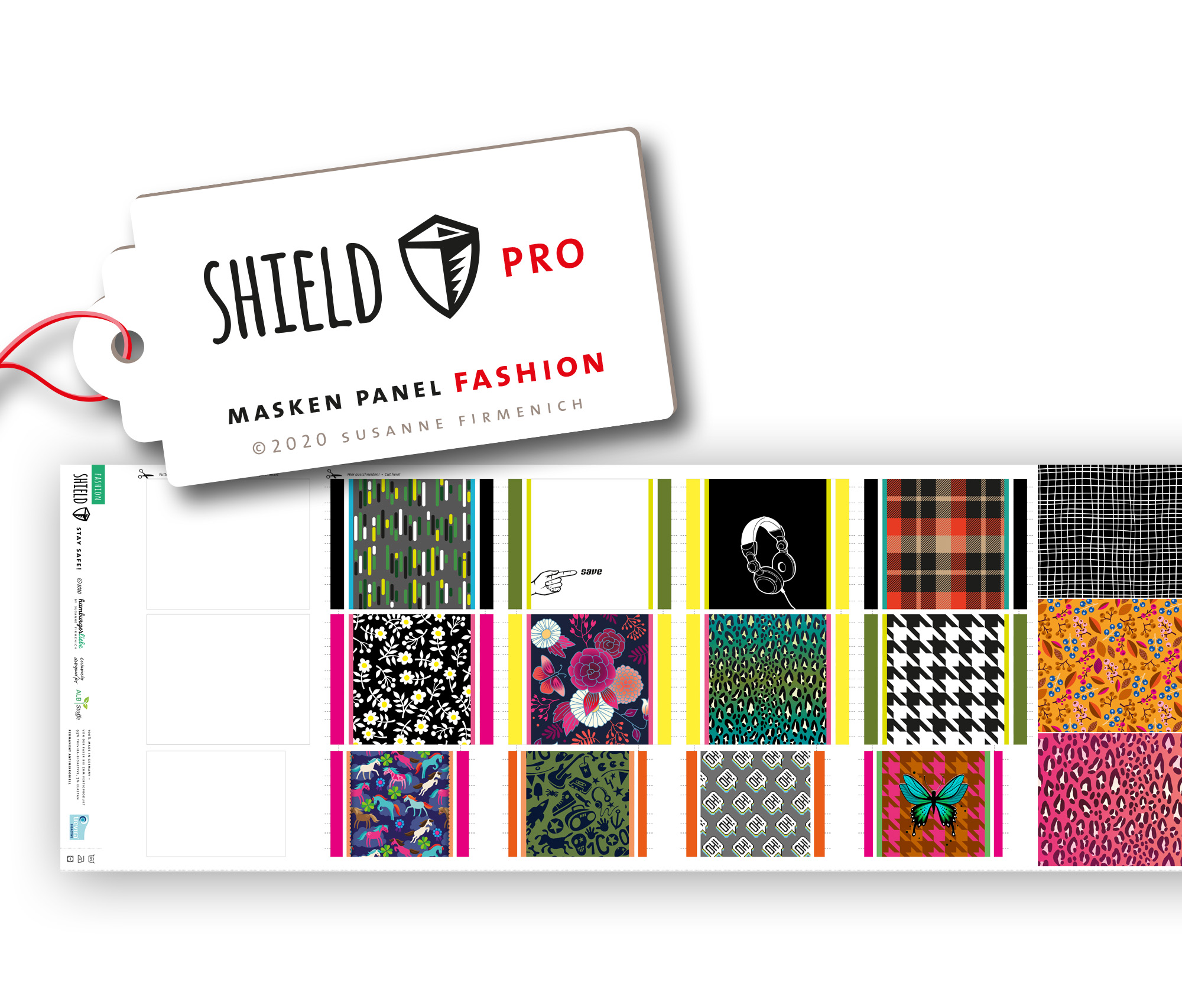 Meterware Shield Albstoffe Alb Shield Stoff Albstoffe Mundschutz