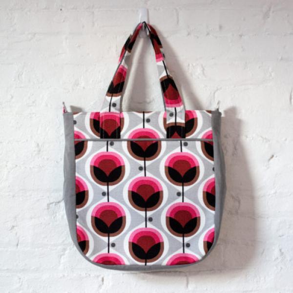Bio Barkloth MODERN RETRO Pink Blume