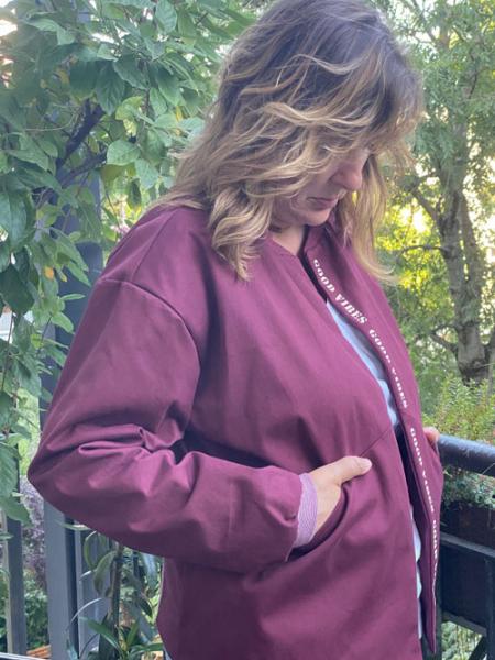 Dry Waxed Organic Cotton Wine red
