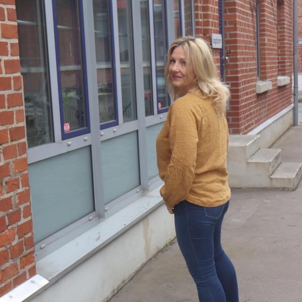 Organic Slub Jacquard Knit Dry mustard