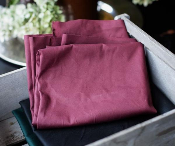 Dry Waxed Organic Cotton Wine red