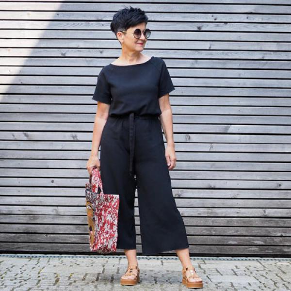 Woven knit BLACK